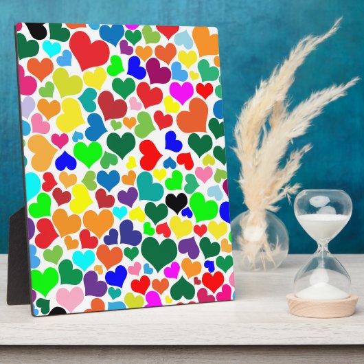 valentijn regenboogharten fotoplaat (Zijkant)