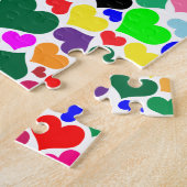 valentijn regenboogharten legpuzzel (Zijkant)