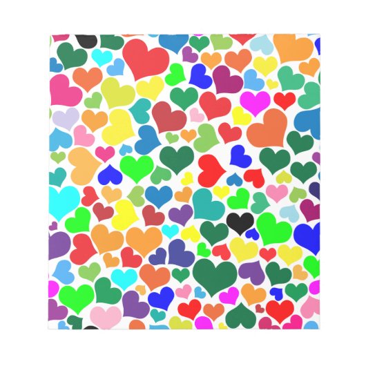 valentijn regenboogharten notitieblok (Voorkant)