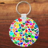 valentijn regenboogharten sleutelhanger (Voorkant)