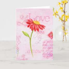 Valentijn Religious Red Daisy Wenskaart Kaart
