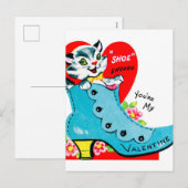  Valentijn retro Feestdagenkaart (Voorkant / Achterkant)