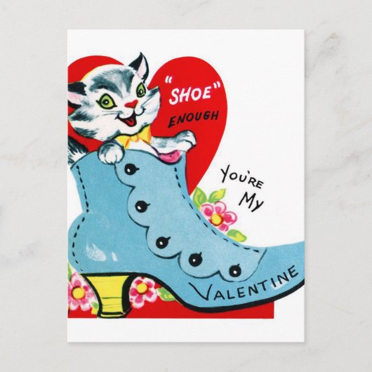  Valentijn retro Feestdagenkaart (Voorkant)