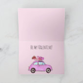 Valentijn Retro Fiat 500 Kaart (Binnen)