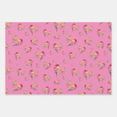 Valentijn retro hartenpatroon inpakpapier vel (Voorkant 2)