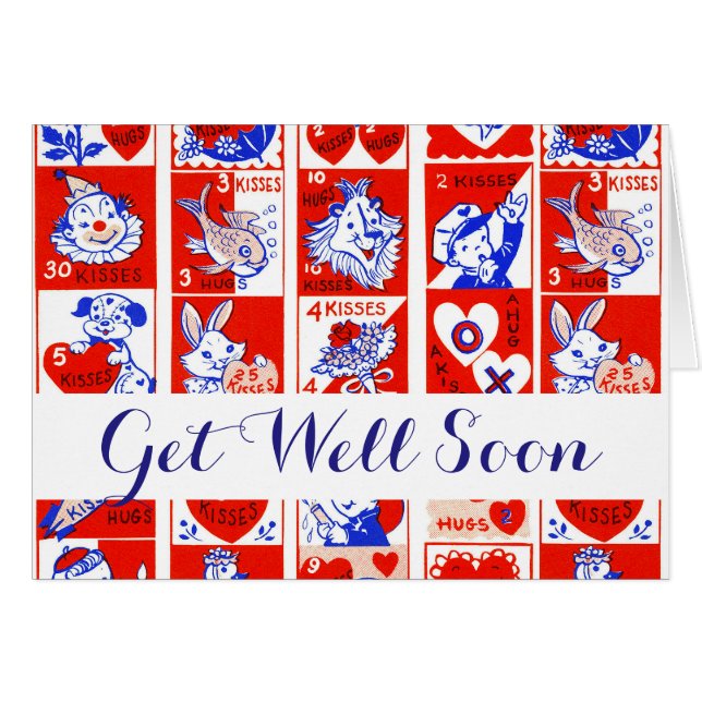 Valentijn Retro Liefde Knuffels Schattige Patroon (Voorkant Horizontaal)