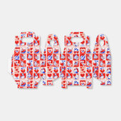 Valentijn Retro Liefde Knuffels Schattige Patroon Bedankdoosjes (Uitgevouwen)