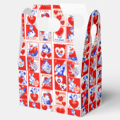 Valentijn Retro Liefde Knuffels Schattige Patroon Bedankdoosjes (Geopend)