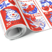 Valentijn Retro Liefde Knuffels Schattige Patroon Cadeaupapier (Rol Hoek)