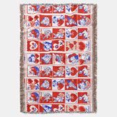 Valentijn Retro Liefde Knuffels Schattige Patroon Deken (Voorkant Verticaal)