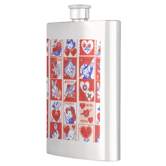 Valentijn Retro Liefde Knuffels Schattige Patroon Flacon (Links)