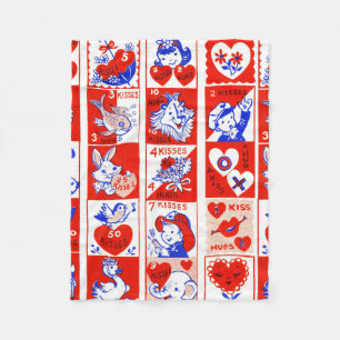 Valentijn Retro Liefde Knuffels Schattige Patroon Fleece Deken