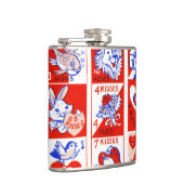 Valentijn Retro Liefde Knuffels Schattige Patroon Heupfles (Rechts)