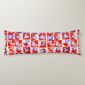 Valentijn Retro Liefde Knuffels Schattige Patroon Lichaamskussen (Achterkant)