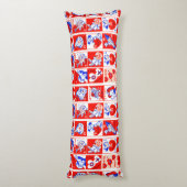 Valentijn Retro Liefde Knuffels Schattige Patroon Lichaamskussen (Achterkant (Verticaal))