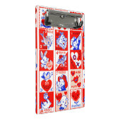 Valentijn Retro Liefde Knuffels Schattige Patroon Mini Klembord (Schuin)
