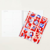 Valentijn Retro Liefde Knuffels Schattige Patroon Planner (Display)