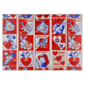 Valentijn Retro Liefde Knuffels Schattige Patroon Snijplank (Voorkant)