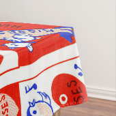 Valentijn Retro Liefde Knuffels Schattige Patroon Tafelkleed (Voorbeeld)