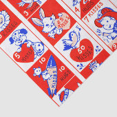 Valentijn Retro Liefde Knuffels Schattige Patroon Tissuepapier (Detail)