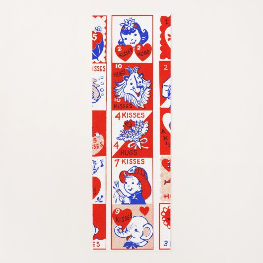 Valentijn Retro Liefde Knuffels Schattige Patroon Yogamat (Voorkant)