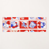 Valentijn Retro Liefde Knuffels Schattige Patroon Yogamat (Voorkant (horizontaal))