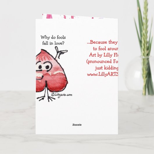 Valentijn Riddle Dwaze Liefde Kaart (Achterkant)