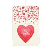 Valentijn rode Confetti harten gepersonaliseerd Luchtverfrisser (Voorkant)