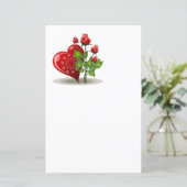 VALENTIJN RODE HART EN RODE ROSEN (Staand voorkant)