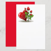 VALENTIJN RODE HART EN RODE ROSEN (Voorkant / Achterkant)