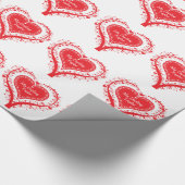 Valentijn rode hartboom genaamd cadeauomslag cadeaupapier (Hoek)