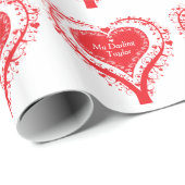 Valentijn rode hartboom genaamd cadeauomslag cadeaupapier (Rol Hoek)