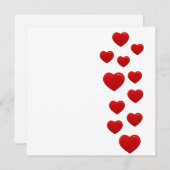 valentijn rode harten feestdagenkaart (Voorkant / Achterkant)