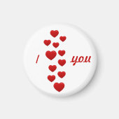 valentijn rode harten Ik hou van je Magneet (Voorkant)