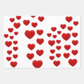 valentijn rode harten inpakpapier vel (Voorkant 3)