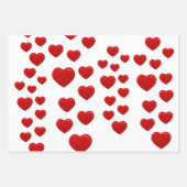 valentijn rode harten inpakpapier vel (Voorkant 2)