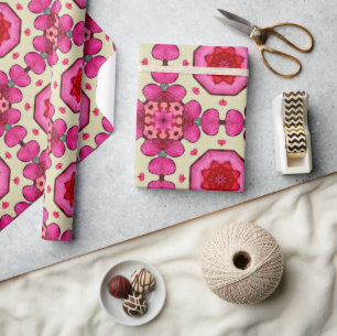 Valentijn rode harten romance abstract patroon 12 cadeaupapier