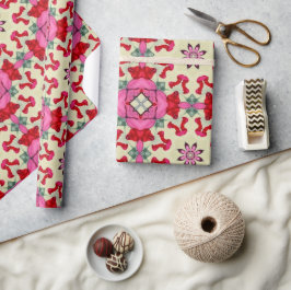 Valentijn rode harten romance abstract patroon 13 cadeaupapier