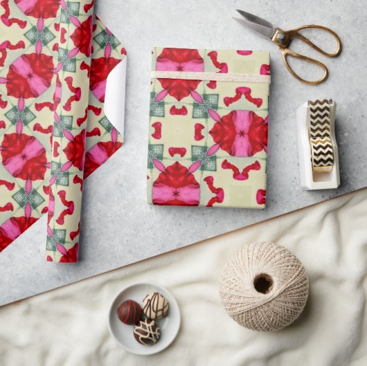 Valentijn rode harten romance abstract patroon 16 cadeaupapier (Crafts)