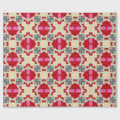 Valentijn rode harten romance abstract patroon 16 cadeaupapier (Vlak)