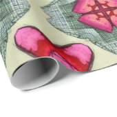 Valentijn rode harten romance abstract patroon 17 cadeaupapier (Rol Hoek)