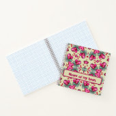 Valentijn rode harten romance abstract patroon 1 notitieboek (Binnen)