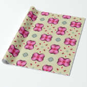 Valentijn rode harten romance abstract patroon 20 cadeaupapier (Uitgerold)