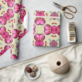 Valentijn rode harten romance abstract patroon 21 cadeaupapier