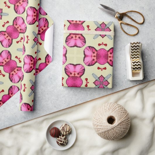 Valentijn rode harten romance abstract patroon 21 cadeaupapier (Crafts)