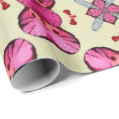 Valentijn rode harten romance abstract patroon 21 cadeaupapier (Rol Hoek)