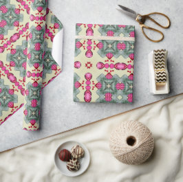 Valentijn rode harten romance abstract patroon 3 cadeaupapier