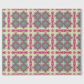 Valentijn rode harten romance abstract patroon 3 cadeaupapier (Vlak)