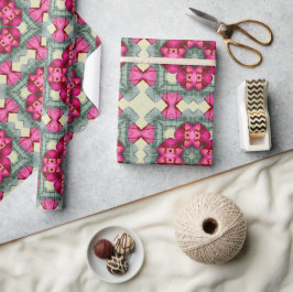 Valentijn rode harten romance abstract patroon 4 cadeaupapier