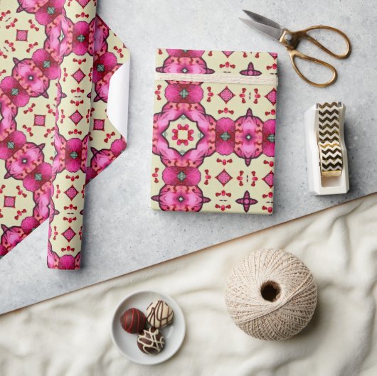 Valentijn rode harten romance abstract patroon 5 cadeaupapier (Crafts)